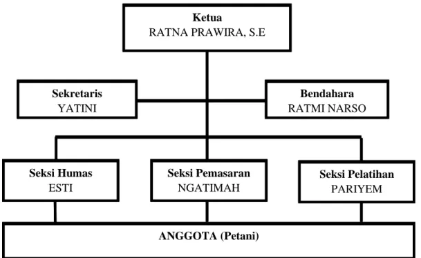 Gambar 4. Struktur Organisasi KWT Seruni 