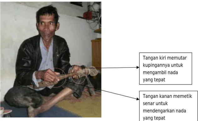 Foto 4.4 Arisden Purba menyetem husapi 