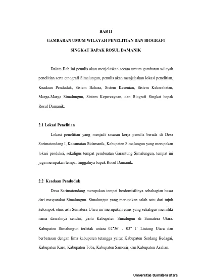 BAB II GAMBARAN UMUM WILAYAH PENELITIAN DAN BIOGRAFI SINGKAT BAPAK ...