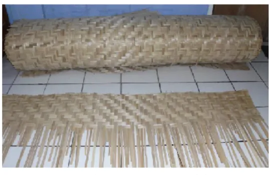 Gambar 5. Mesin irat (penipis) bambu tampak depan dan  belakang 