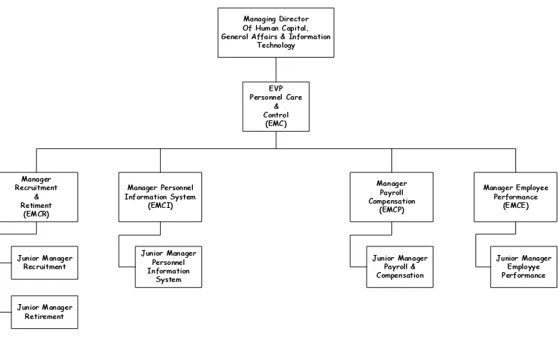 Gambar 3.3.1 Struktur Organisasi EVP  Personnel Care&Control 