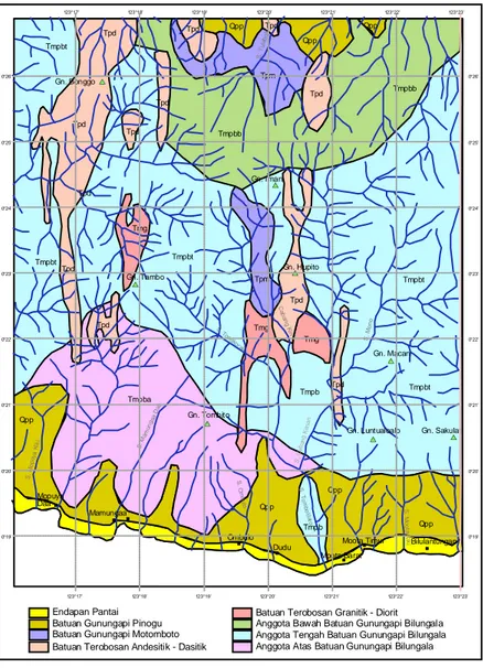 Gambar 1.  Peta geologi daerah kegiatan 