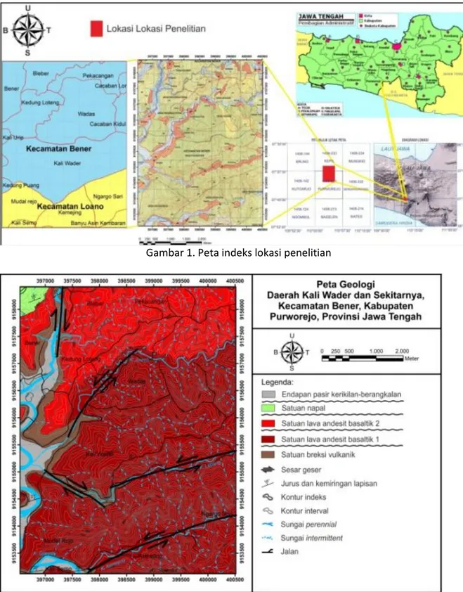 Gambar 2. Peta geologi daerah penelitian 