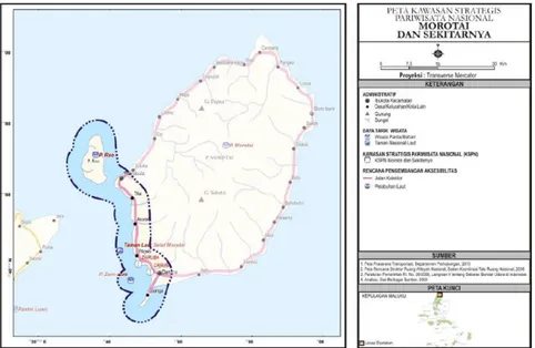 Gambar 13 Peta Kawasan Strategis Pariwisata Nasional Morotai dan Sekitarnya 