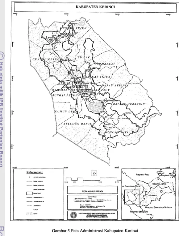 Gambar 5 Peta Administrasi Kabupaten Kerinci 