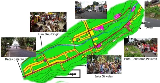 Gambar 2. Sirkulasi Tradisi  Ngerebeg  di Desa Tegallalang Gianyar Pura Duurbingin