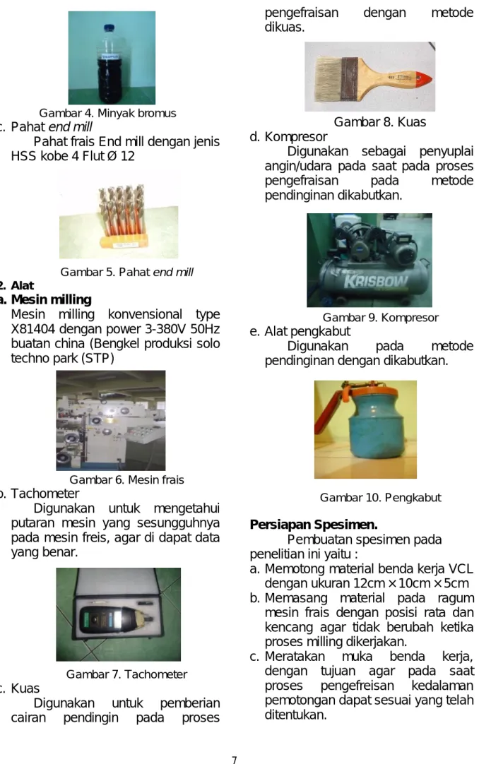 Gambar 5. Pahat end mill  2.  Alat  