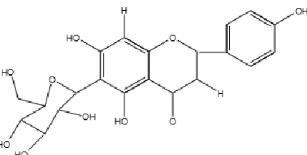 Gambar 1. 6-glucosyl apigenin (isovitexin) (Farida et al., 2012) 