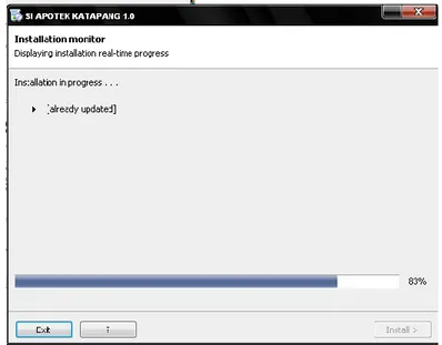 Gambar 5.8 Tampilan proses instalasi aplikasi 