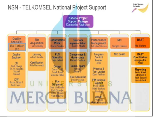 Gambar 4.3. Struktur Organisasi National Project Support 
