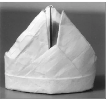 Gambar Topi Kertas dengan Teknik Origami 