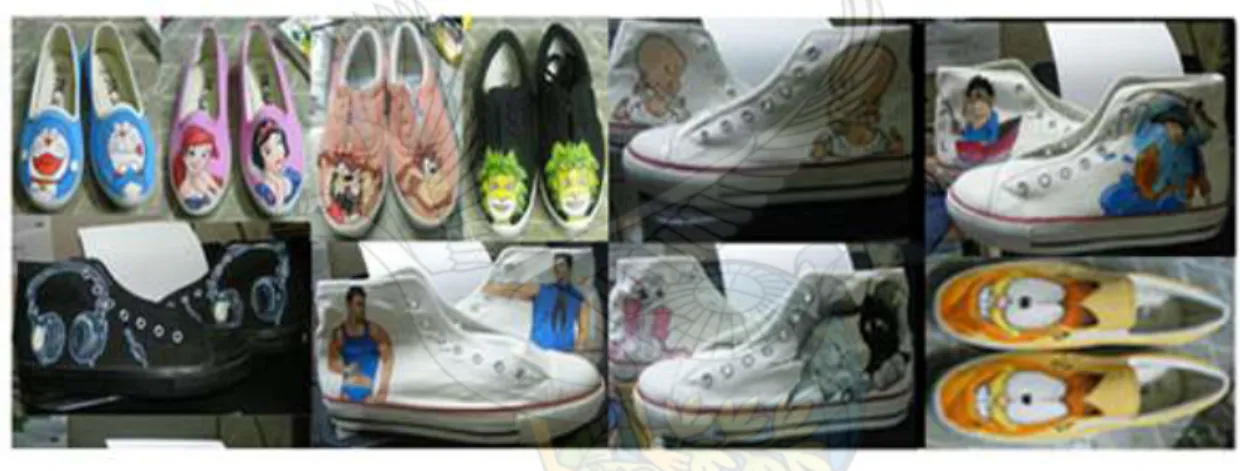 Gambar 1. Contoh Hasil Ketrampilan Sepatu Lukis  Sumber : www.craftstylish.com diakses 28 April 2013 