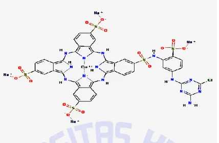 Gambar 1. Struktur kimia dari  Turquise Blue/ Tosca (National Center for Biotechnology Information