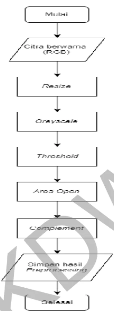 Gambar 3.4 Diagram alir proses preprocessing 