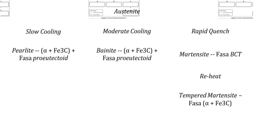 Gambar 7.10. Fasa Transformasi Paduan Fe-C Referensi