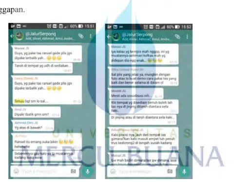 Gambar 4.6 – Peran anggota kelompok di dalam percakapan  dalam Konformitas 