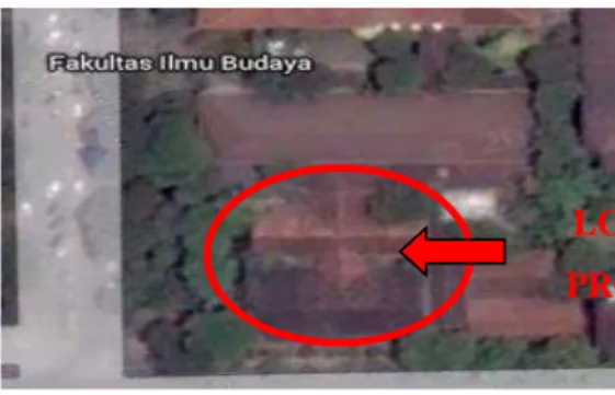 Gambar 4.1 Lokasi Penelitian Pembangunan Gedung R.Soegondo  Fakultas Ilmu Budaya Universitas Gadjah Mada 