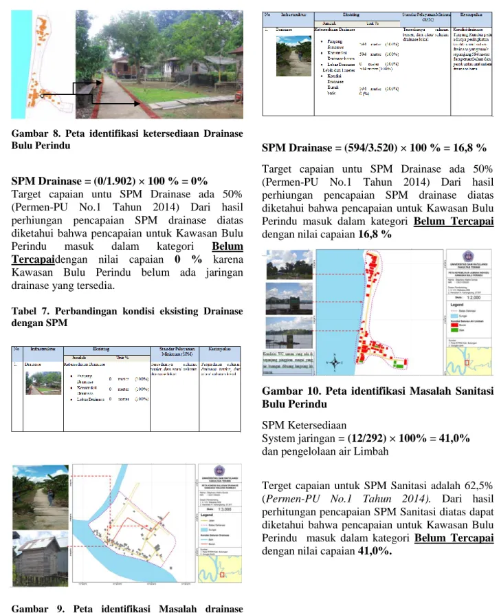 Gambar  9.  Peta  identifikasi  Masalah  drainase  Tanjung Rumbia 