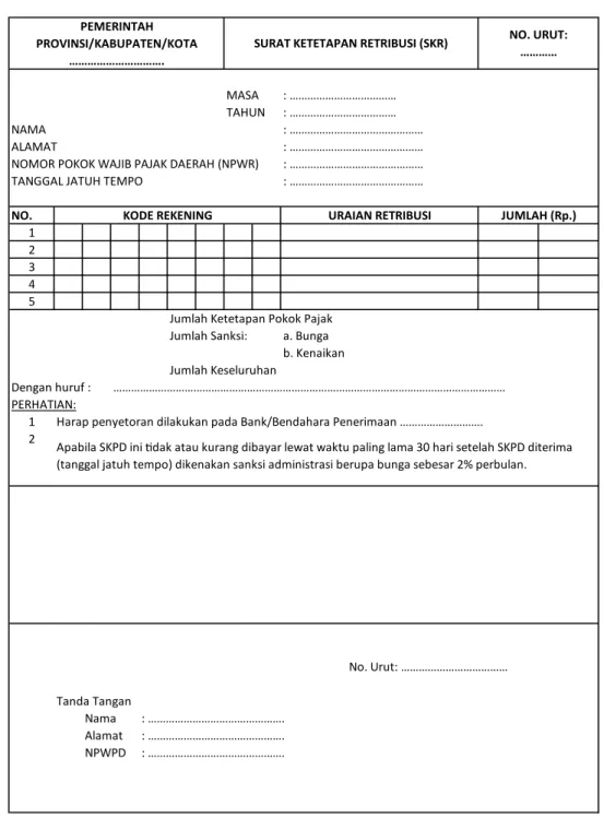 Gambar 3.4 Contoh Dokumen SKR