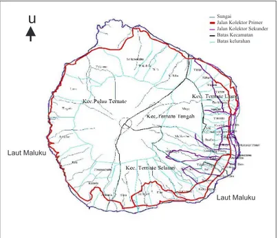 Gambar 1. Peta Administrasi Kota Ternate.