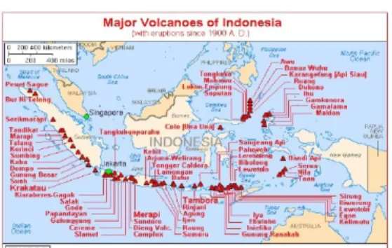 Gambar 2.1.7.1 Sebaran Gunung Api di Indonesia