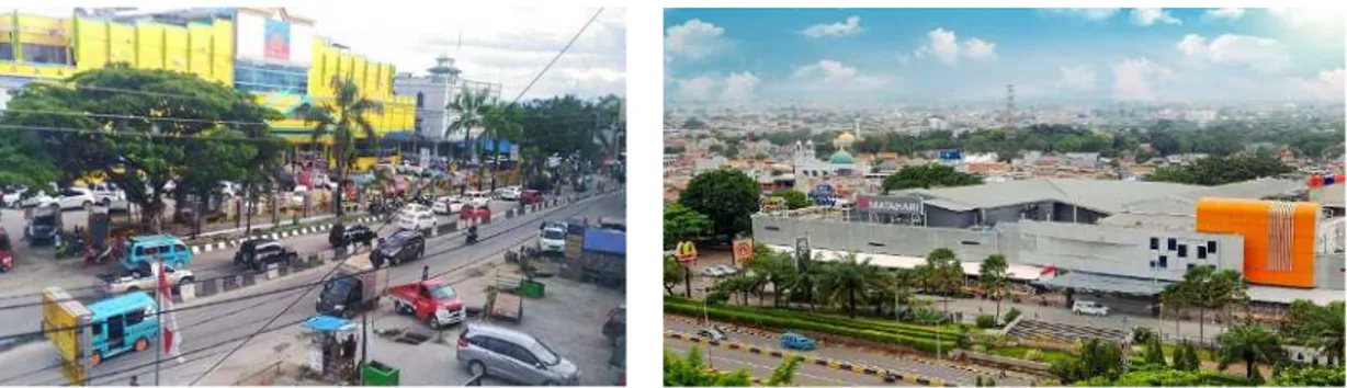 Gambar 6 dan 7. Contoh suasana consumerism. Mall Mandonga, Kendari (kiri) dan Plaza  Kalibata, Jaksel (kanan)
