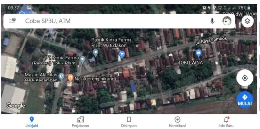 Gambar 1.1 Lokasi PT. Kimia Farma Plant Watudakon  (Sumber: Google Maps) 