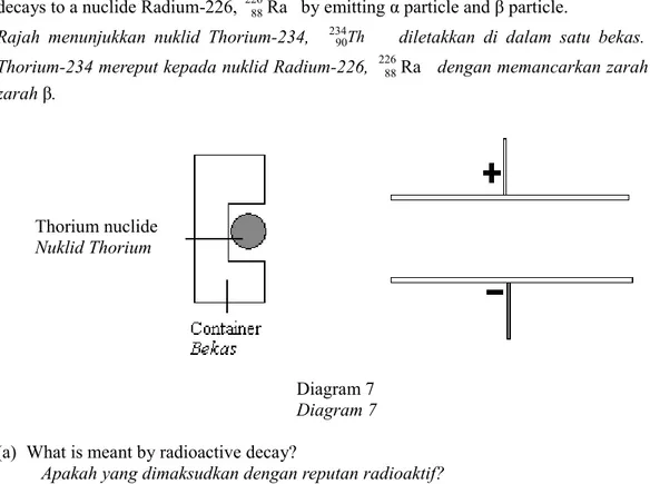 Diagram 7 Diagram 7 (a) What is meant by radioactive decay?