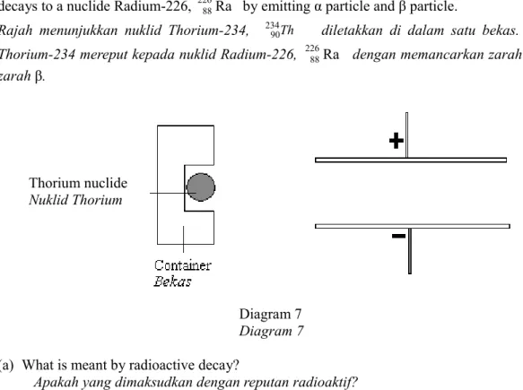Diagram 7 Diagram 7 (a) What is meant by radioactive decay?