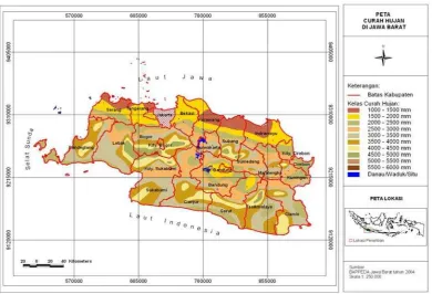 Gambar  15  Peta Kelas Lereng Wilayah Jawa Barat. 