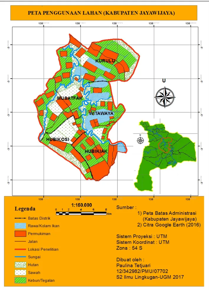Gambar .1.1 Peta Penggunaan Lahan Kabupaten Jayawijaya 
