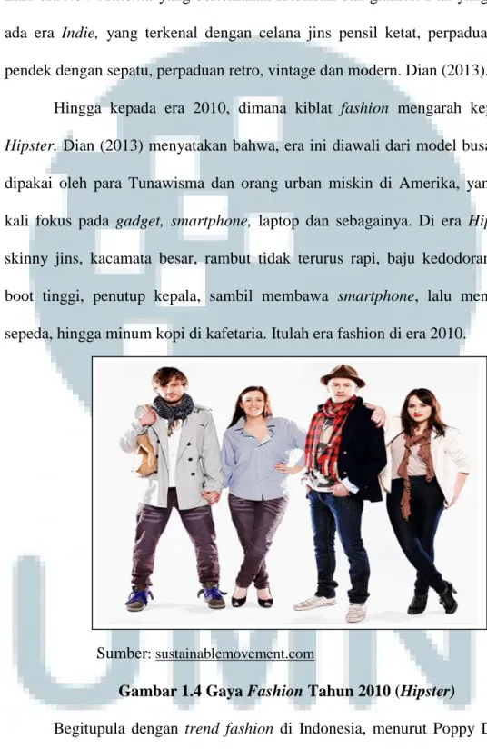 Gambar 1.4 Gaya Fashion Tahun 2010 (Hipster) 