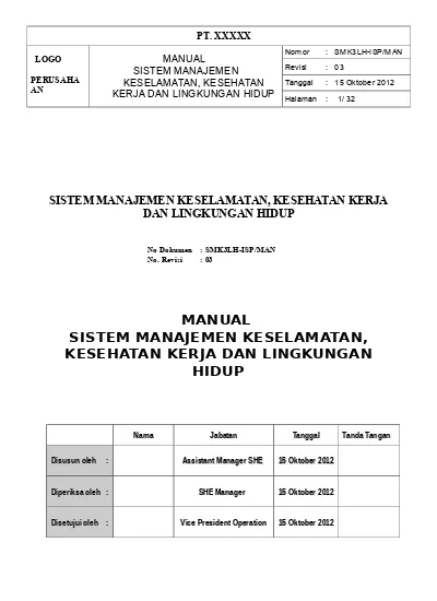 Contoh Manual SMK3-1