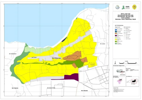 Gambar 3.  Peta Penggunaan Lahan (land use) Kelurahan Oesapa 