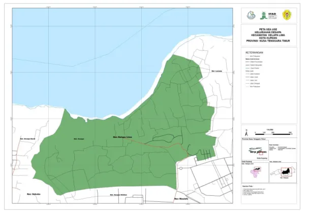 Gambar 7. Peta Penggunaan ruang perairan (sea use) Kelurahan Oesapa 