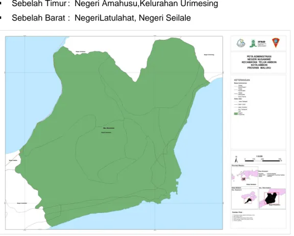 Gambar 1. Peta daerah administrasi Negeri Nusaniwe     
