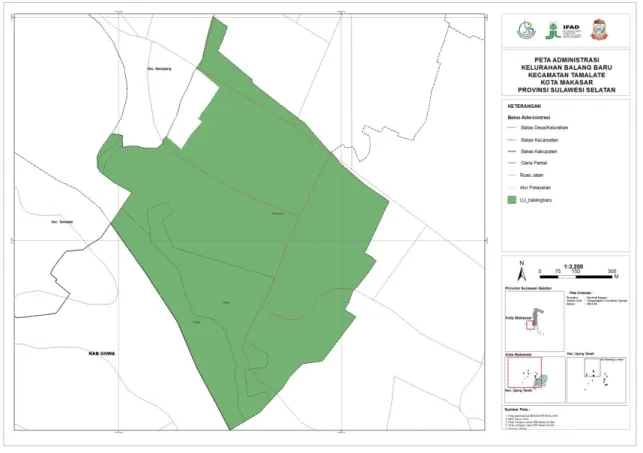 Gambar 2.Peta Administrasi Kelurahan Balang Baru 