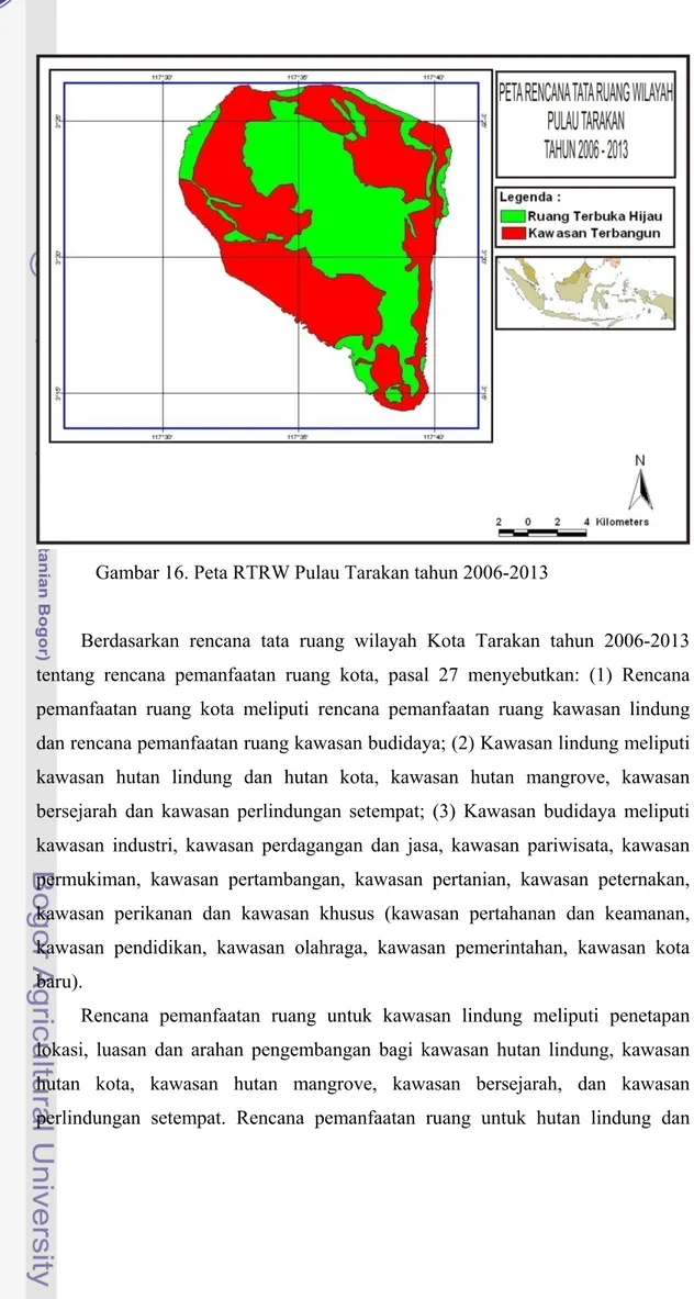 Gambar 16. Peta RTRW Pulau Tarakan tahun 2006-2013 