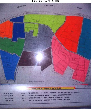 Gambar 1   Peta Wilayah Kelurahan Utan Kayu Utara Jakarta Timur 