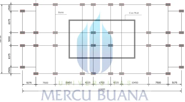Gambar 4.1 : Denah Struktur 