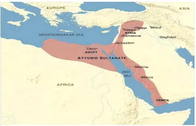 Gambar 4: Wilayah Kekuasaan Dinasti Fatimiyah, Tahun 909-117116 