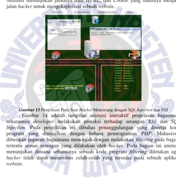 Gambar  13  adalah  tampilan  penjelasan  bagaimana  hacker  melakukan  penyerangan  terhadap  website