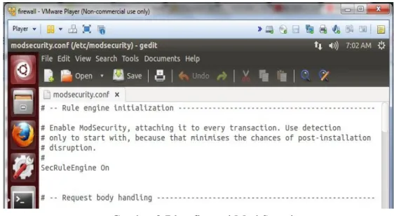 Gambar 3.7 konfigurasi Mod Security 