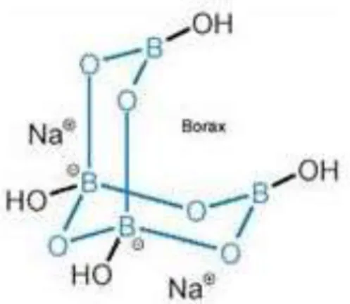 Gambar  2.1 Struktur  kimia  boraks  Sumber  : Ra’ike  2007 