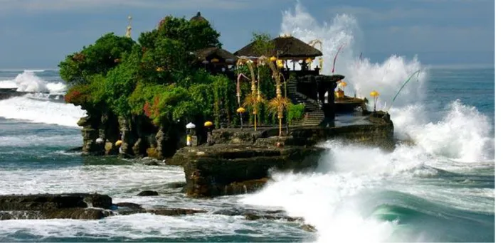 Figure 1. The natural atmosphere of Tanah Lot Temple 