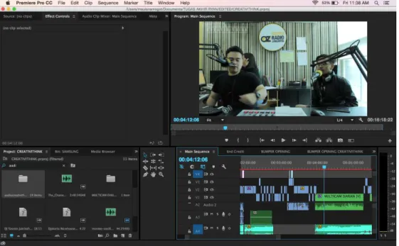 Gambar 5.1 Adobe Premier Pro CC 2015  ( Sumber : Dokumen Pribadi ) 