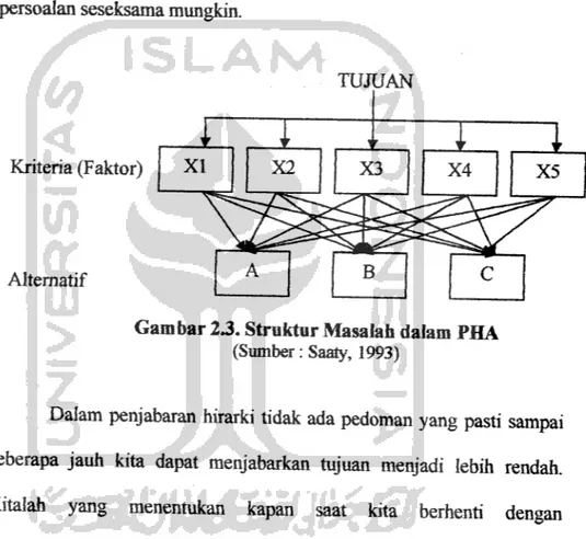 Gambar 2J. Struktur Masalah dalam PHA (Sumber: Saaly, 1993)