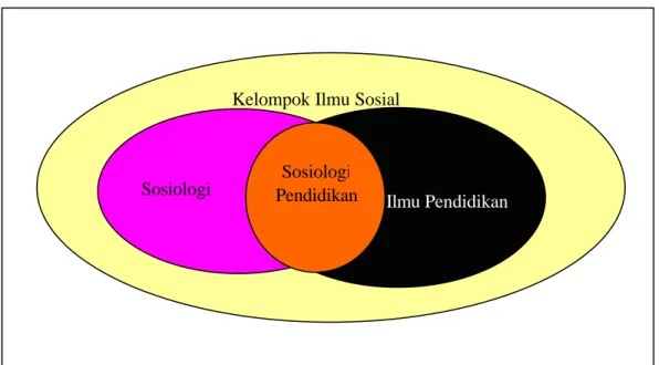 Gambar 1 Sosiologi Pendidikan dalam Kelompok Ilmu- ilmu Sosial  (Sumber: Karsidi, 2007: 2) 