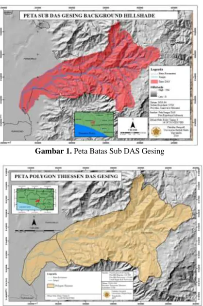 Gambar 1. Peta Batas Sub DAS Gesing 
