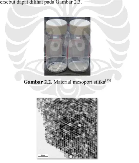 Gambar 2.2. Material mesopori silika [15]